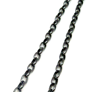 【チタンアクセサリー　レジエ】チタンネックレス(オーバルチェーン)