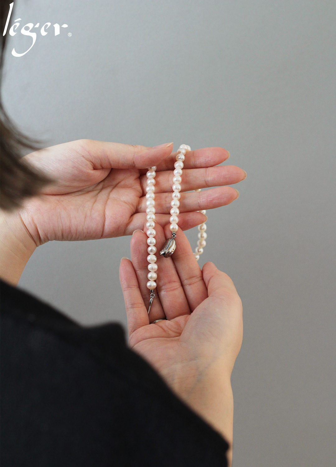淡水パールネックレス 純チタンクラスプ使用｜leger レジエ 7TPN42C