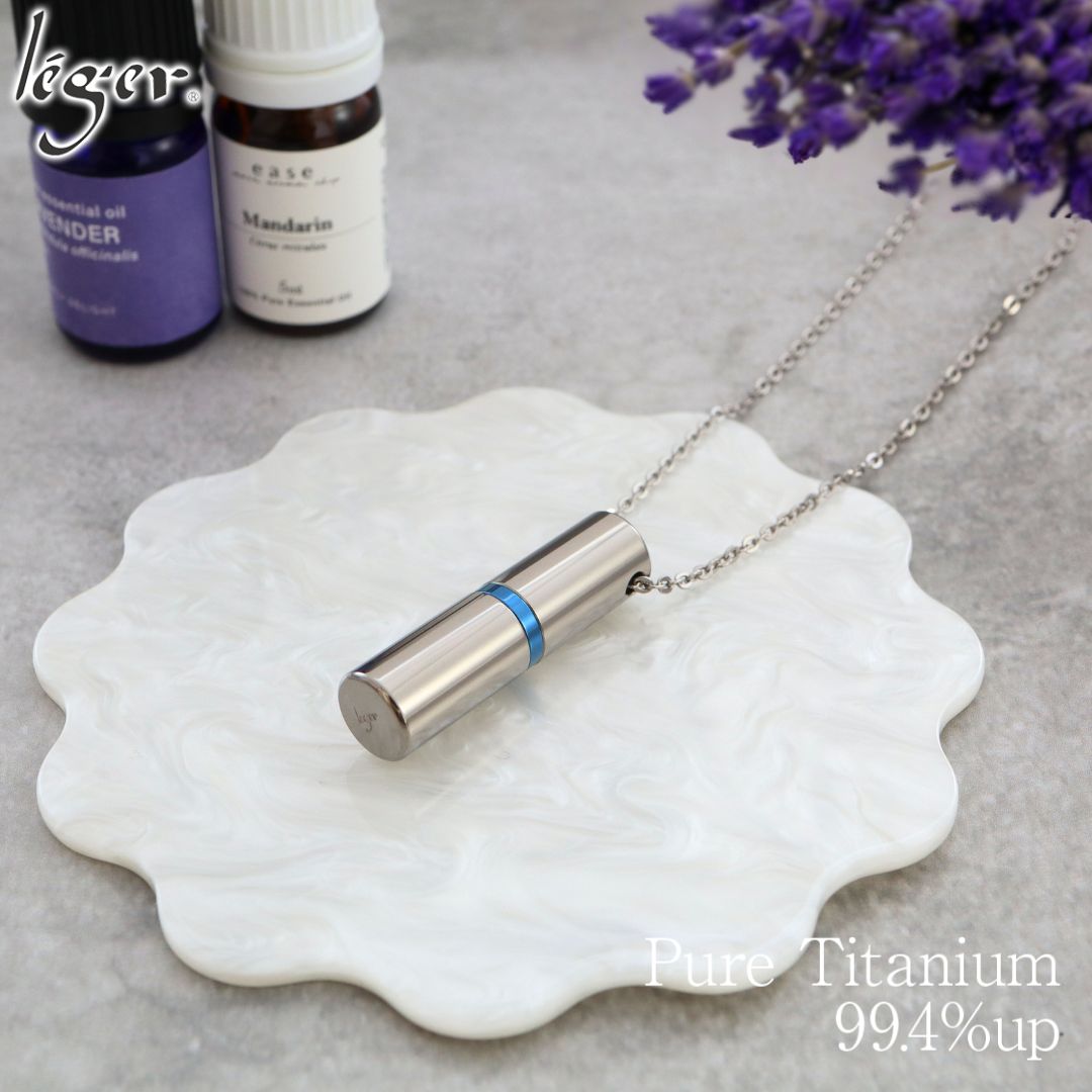 純チタン製アロマペンダント/アロマネックレス 50cm ☆刻印OK｜leger